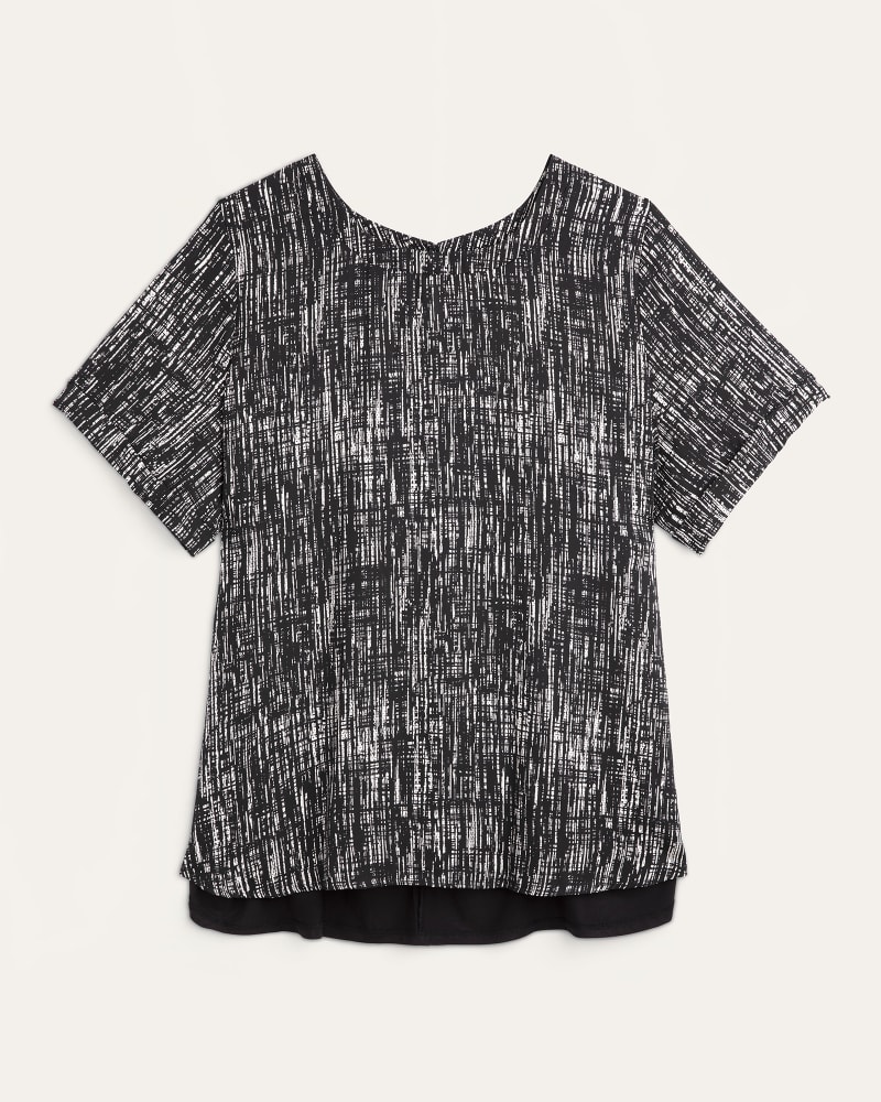 Front of plus size Leslie High-Low Hem Printed Top by Molly&Isadora | Dia&Co | dia_product_style_image_id:166613